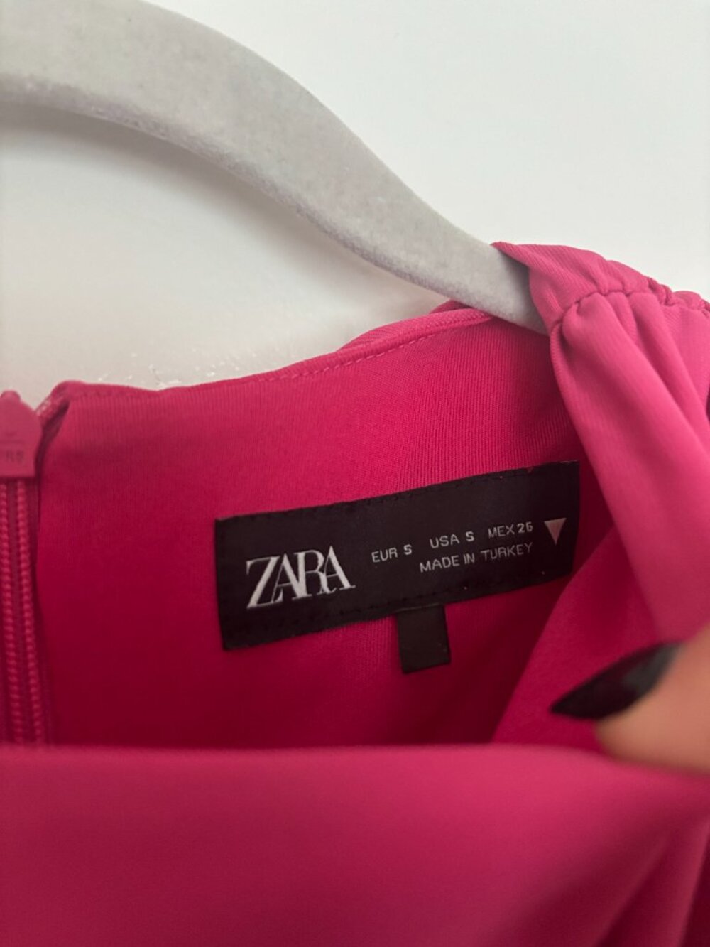 Zara Draped Midi/Maxi Dress in fuchsia pink, S - Picture 2 of 2